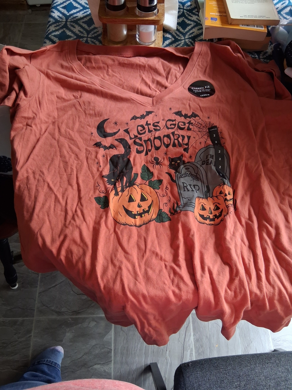 torrid Rust Orange 'Let's Get Spooky' Halloween Short Sleeve Tee
